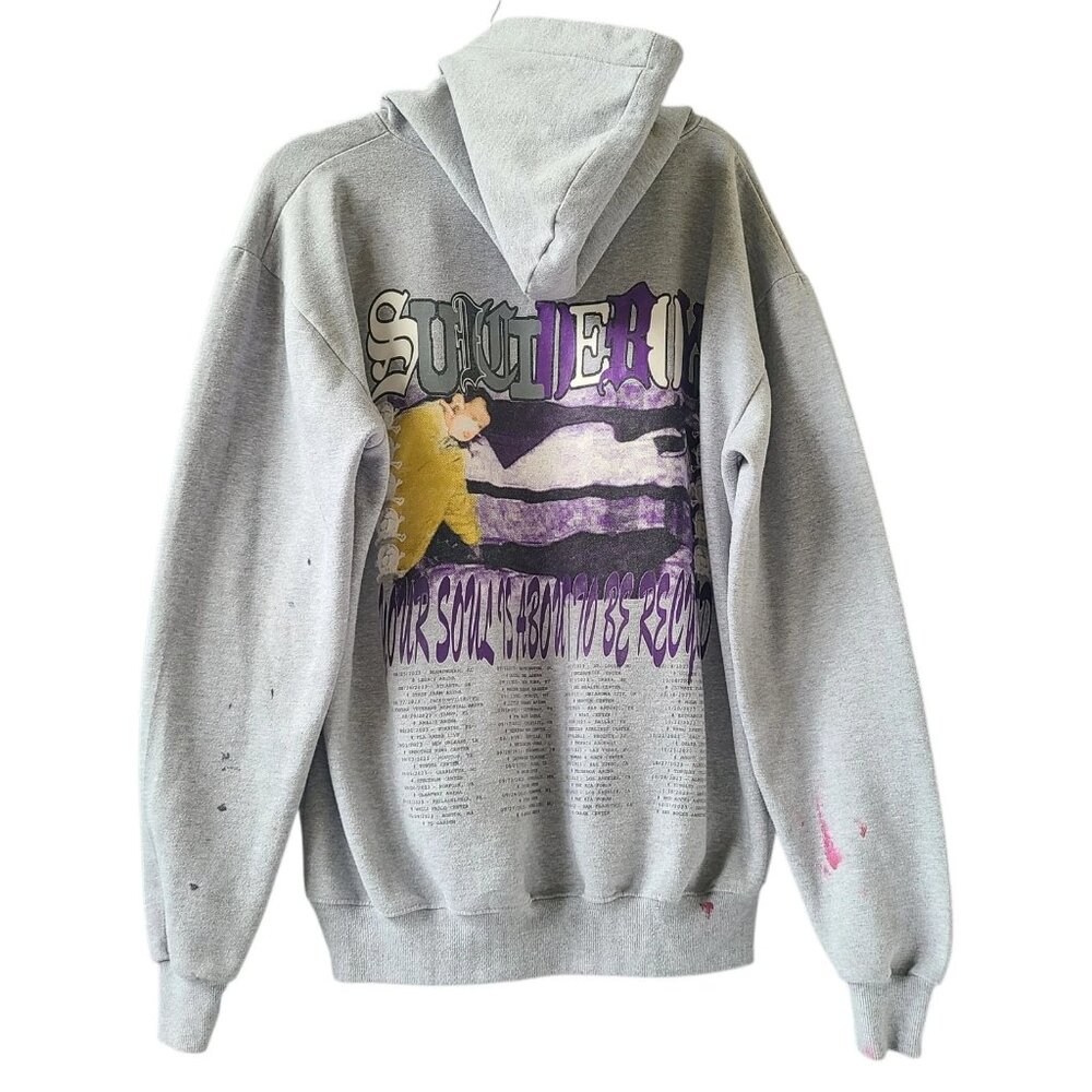 Suicideboys Greyday Tour 2023 Hoodie Gray Music G59 Merch Paint Splatter Mens XL